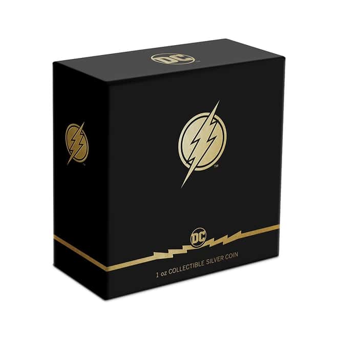 2021 Niue 1 oz DC Comics - The Flash Emblem Shaped Silver Coin (w/Box & COA)