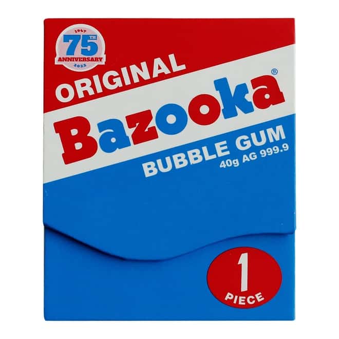2022 40 gram PAMP Suisse Bazooka Joe Bubble Gum Silver Wafer - 75th Ann (w/Box & COA)
