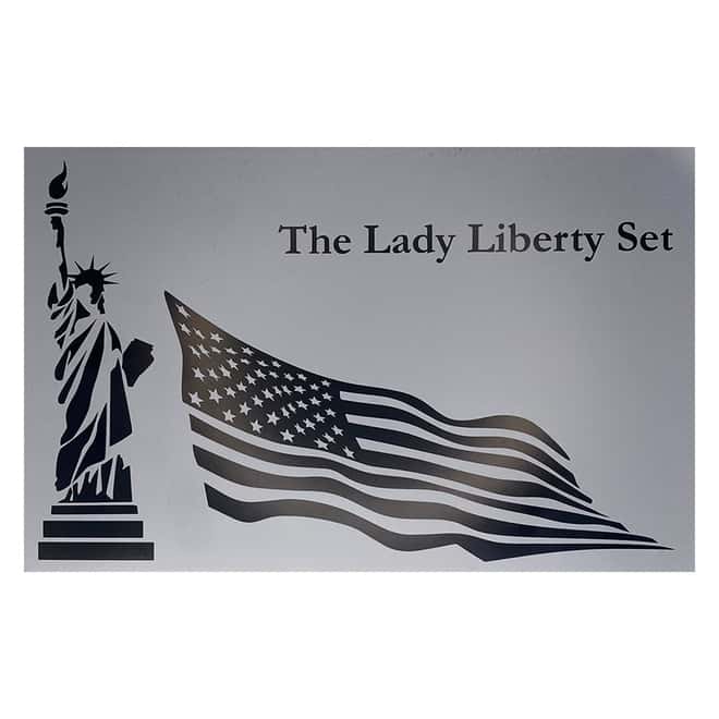2022 Barbados 4 x 1 oz Silver The Lady Liberty 4-Coin Set (w/Box & COA)