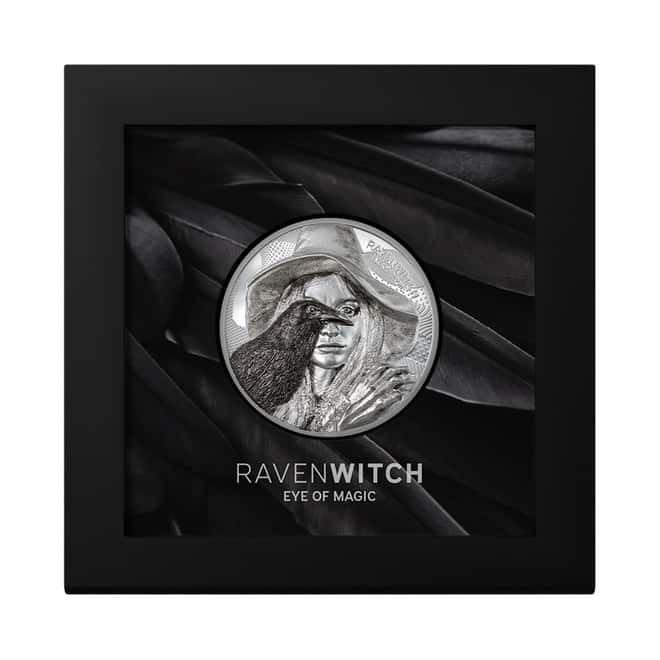 2022 Cook Islands 2 oz Silver Raven Witch - Eye of Magic Coin .999 Fine (w/Box & COA)