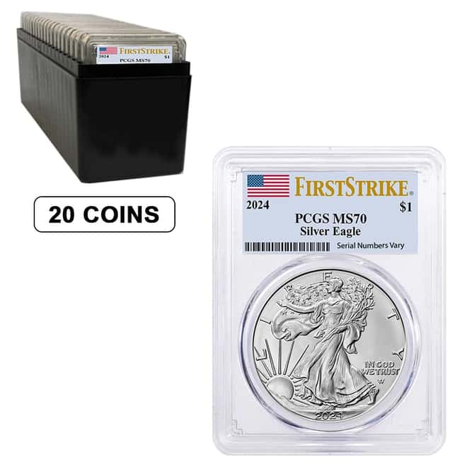 2024 1 oz Silver American Eagle PCGS MS 70 FS (Flag)