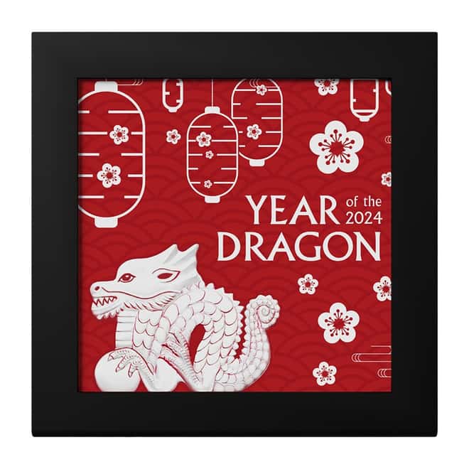 2024 1 oz Silver Lunar Year of The Dragon Shaped Coin Mongolia