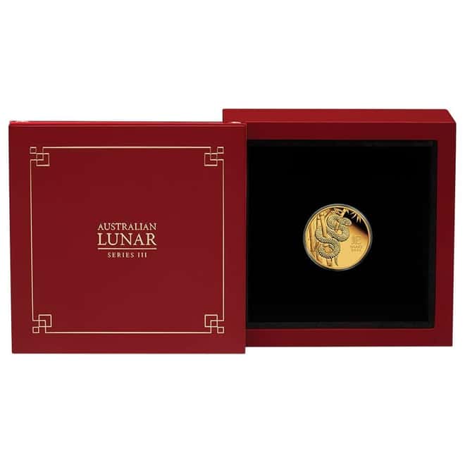 2025 1/10 oz Proof Gold Lunar Snake Coin Australian Perth Mint
