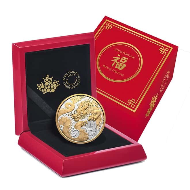 2025 Canada 5 oz Water Dragon Proof Silver Coin .9999 Fine