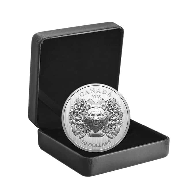 2025 Canada 70 Gram Heraldic Bear Silver Coin .9999 Fine