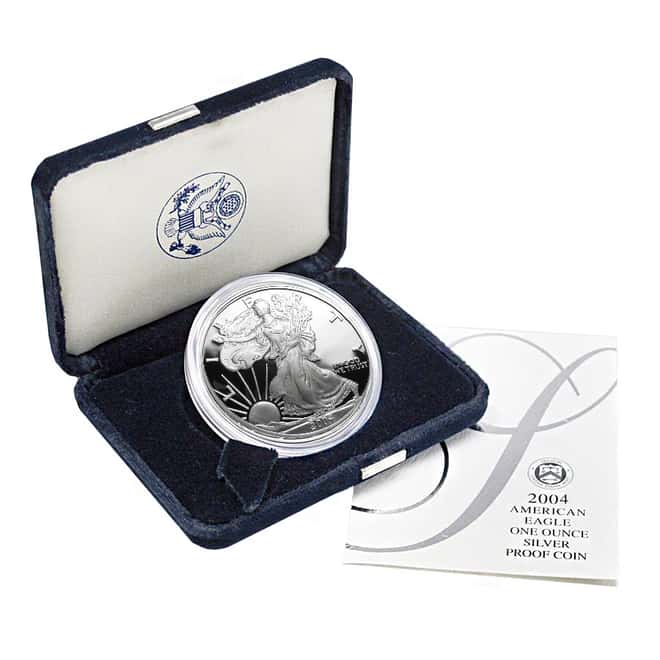 2004-W 1 oz Proof Silver American Eagle (w/Box & COA)