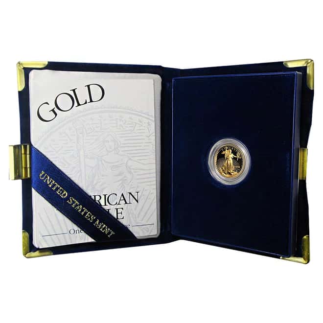 1998-W 1/10 oz $5 Proof Gold American Eagle (w/Box & COA)