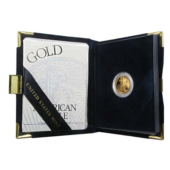 1999-W 1/10 oz $5 Proof Gold American Eagle (w/Box & COA)
