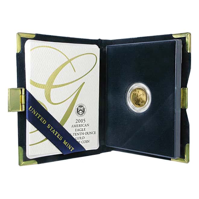 2005-W 1/10 oz $5 Proof Gold American Eagle (w/Box & COA)