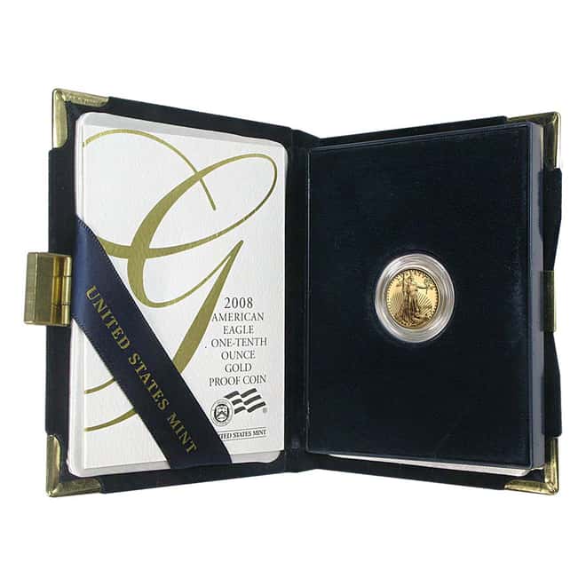 2008-W 1/10 oz $5 Proof Gold American Eagle (w/Box & COA)