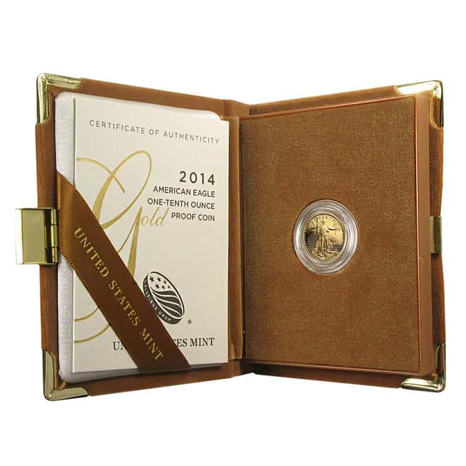 2014-W 1/10 oz $5 Proof Gold American Eagle (w/Box & COA)