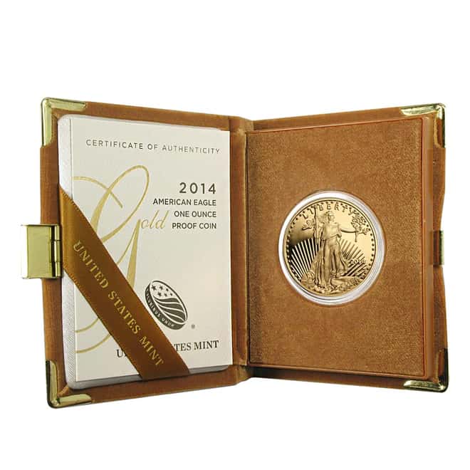 2014-W 1 oz $50 Proof Gold American Eagle (w/Box & COA)