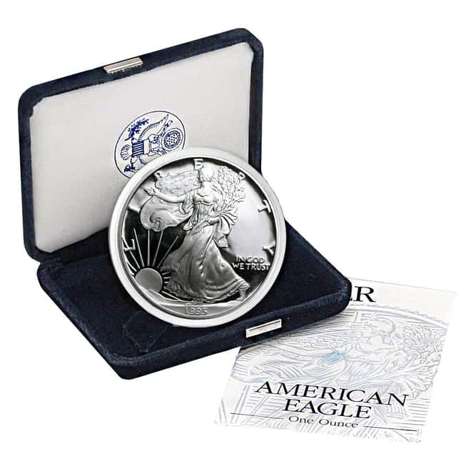 1995-P 1 oz Proof Silver American Eagle (w/Box & COA)
