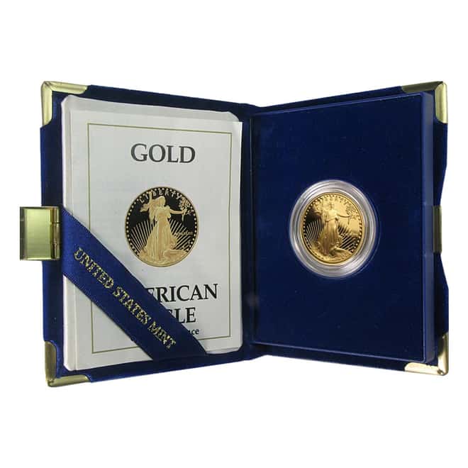 1989-P 1/2 oz $25 Proof Gold American Eagle (w/Box & COA)