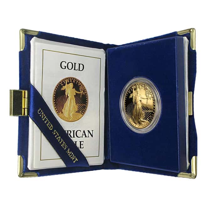 1988-W 1 oz Proof Gold American Eagle $50 (w/Box & COA)