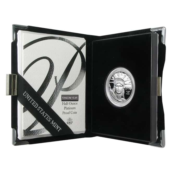 1/2 oz Proof Platinum American Eagle (Random Year, w/Box & COA)