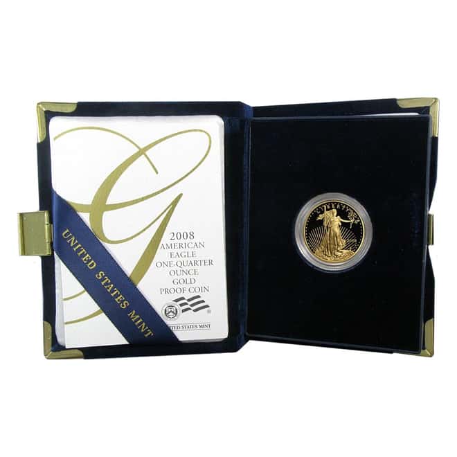  2008-W 1/4 oz $10 Proof Gold American Eagle (w/Box & COA)