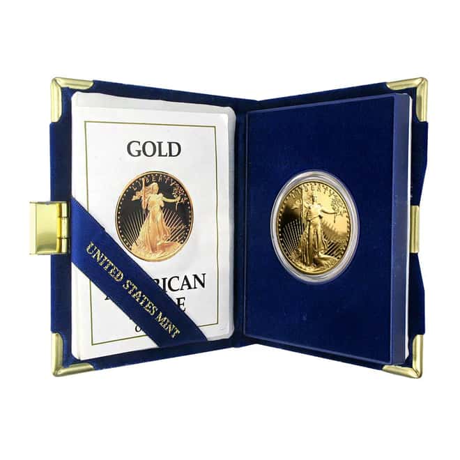 1990-W 1 oz $50 Proof Gold American Eagle (w/Box & COA)