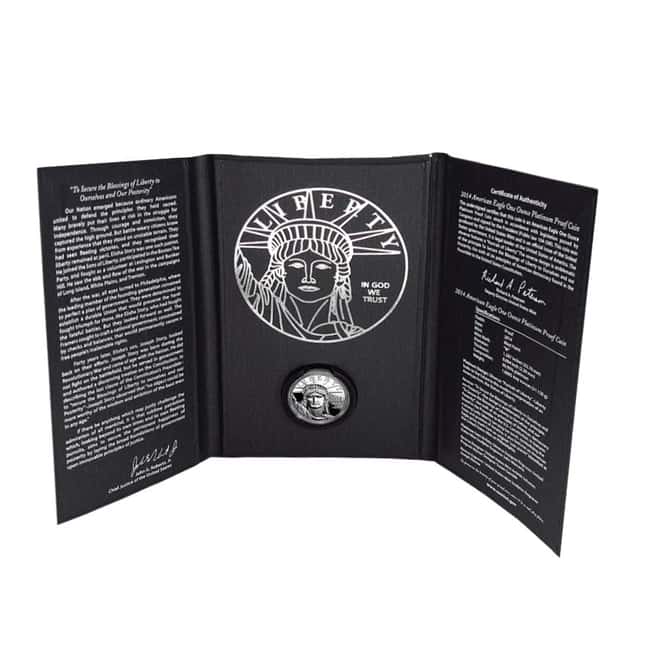 2014-W 1 oz Platinum American Eagle Proof Coin (w/Box & COA)
