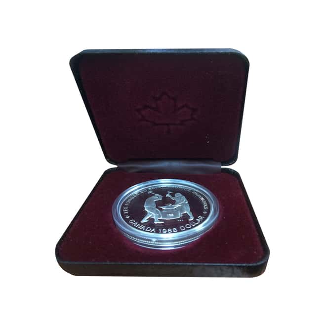 1988 Canada $1 Saint-Maurice Ironworks Proof Silver Coin w/Box & COA
