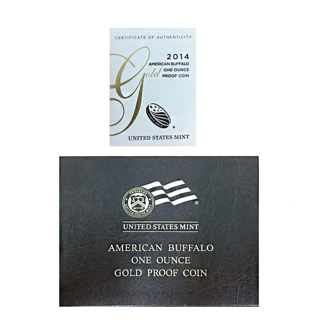 2014 W 1 oz $50 Proof Gold American Buffalo (w/Box & COA)