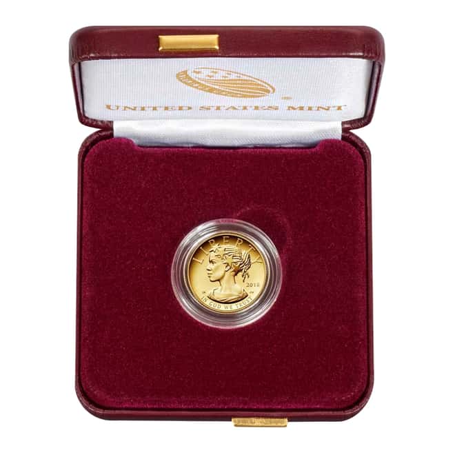 2018 W 1/10 oz $10 American Liberty Proof Gold Coin (w/Box & COA)