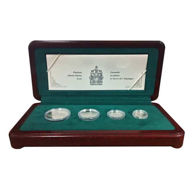 2003 Canada 1.85 oz Proof Platinum Atlantic Walrus .9995 Fine 4-Coin Set (w/Box & COA)