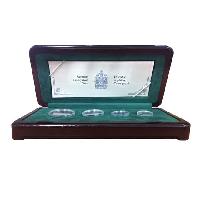 2004 Canada 1.85 oz Proof Platinum Grizzly Bear .9995 Fine 4-Coin Set (w/Box & COA)