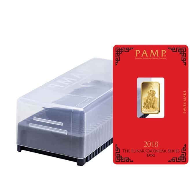 5 gram PAMP Suisse Year of the Dog Gold Bar (In Assay) 