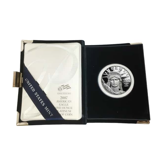 2007 W 1 oz Platinum American Eagle Proof Coin (w/Box & COA)