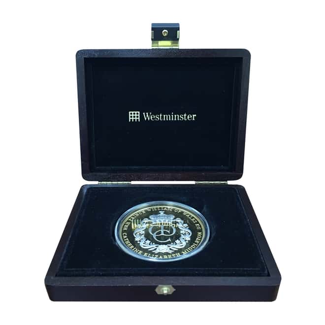 2010 4.58 oz AGW Westminster Proof Gold Medal The Royal Engagement William and Kate (w/Box & COA)
