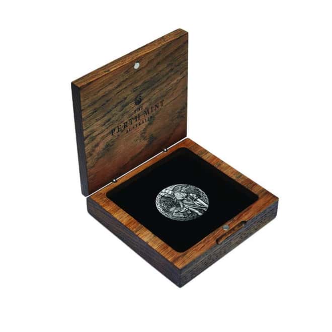 2017 2 oz Tuvalu Norse Goddesses Freya Antiqued High Relief Silver Coin (w/Box&COA)