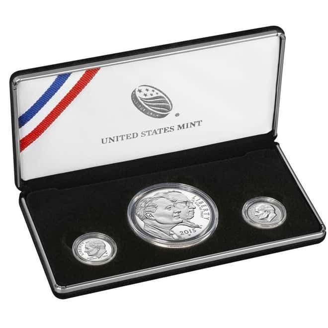2015 March of Dimes Special Silver Proof 3-Coin Set ASW 0.918 oz (w/Box and COA)