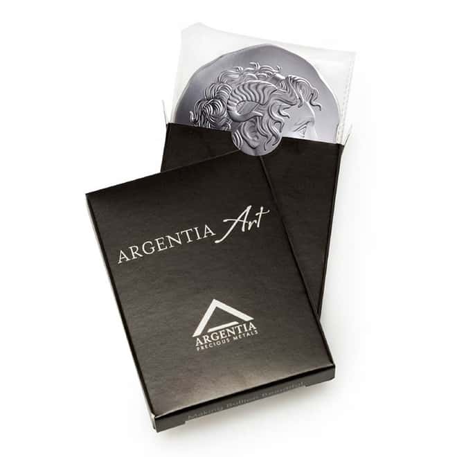 5 oz Argentia Herakles High Relief Silver Round .9999 Fine (Alexander the Great Style)