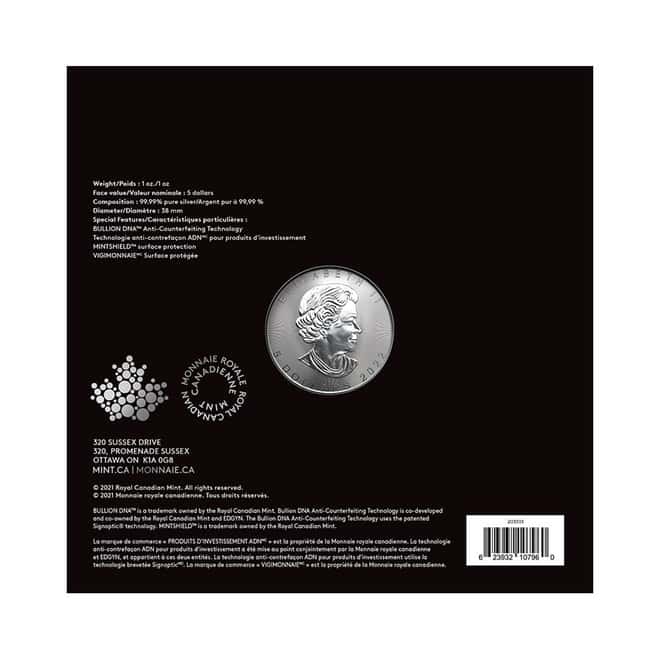 2022 1 oz Canadian Treasured Silver Maple Leaf Coin BU - Happy Birthday