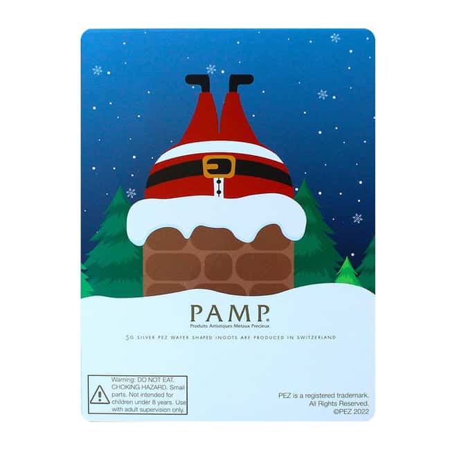 30 gram PAMP Suisse Santa Claus PEZ Dispenser & Silver Wafers (w/Box & COA)