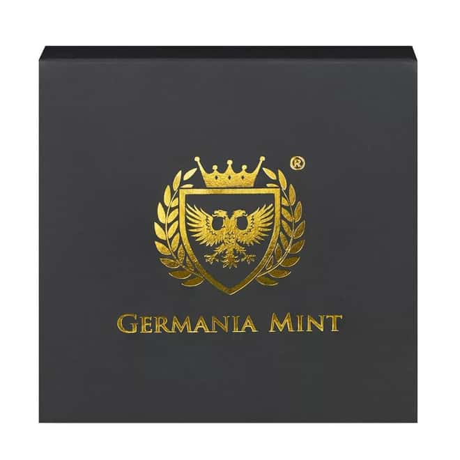 2024 2 oz Germania Mint Gods Tyr Colorized Cast Silver Bar