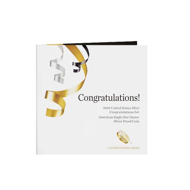 2018-W 1 oz Proof Silver American Eagle Congratulations Set