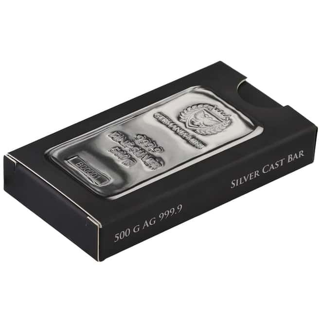 1/2 Kilo Germania Mint Silver Bar .9999 Fine (500 gram)