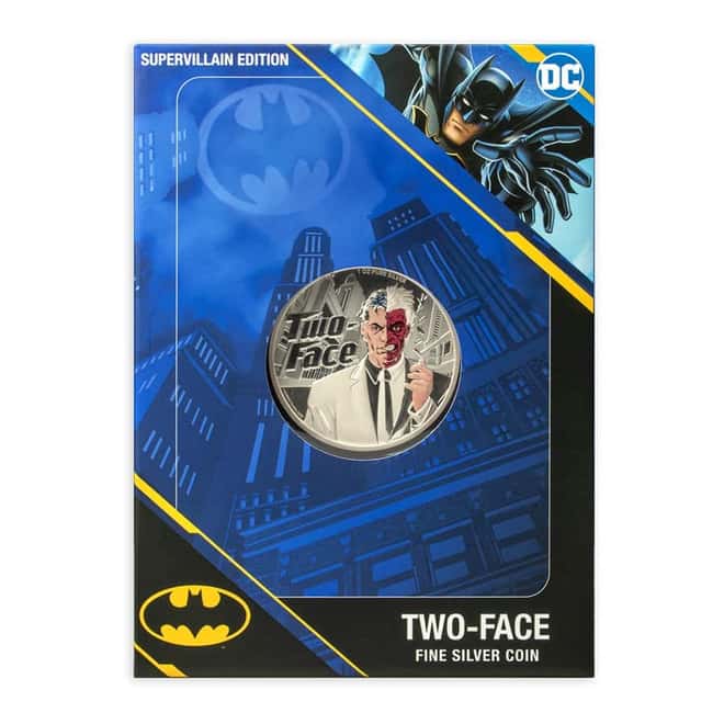 2022 Samoa 1 oz DC Comics Two-Face Supervillain Silver Coin (w/Box & COA)