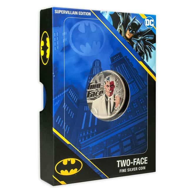 2022 Samoa 1 oz DC Comics Two-Face Supervillain Silver Coin (w/Box & COA)