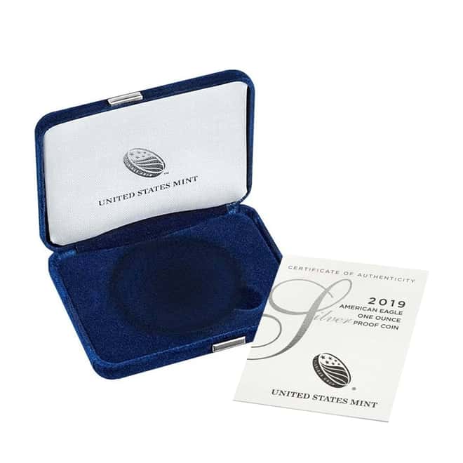 NO COIN - 2019-S 1 oz Proof Silver American Eagle (OEM Box & COA)