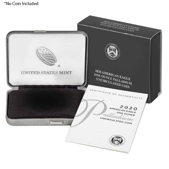 NO COIN - 2020-W 1 oz Burnished Palladium American Eagle (OEM Box & COA)