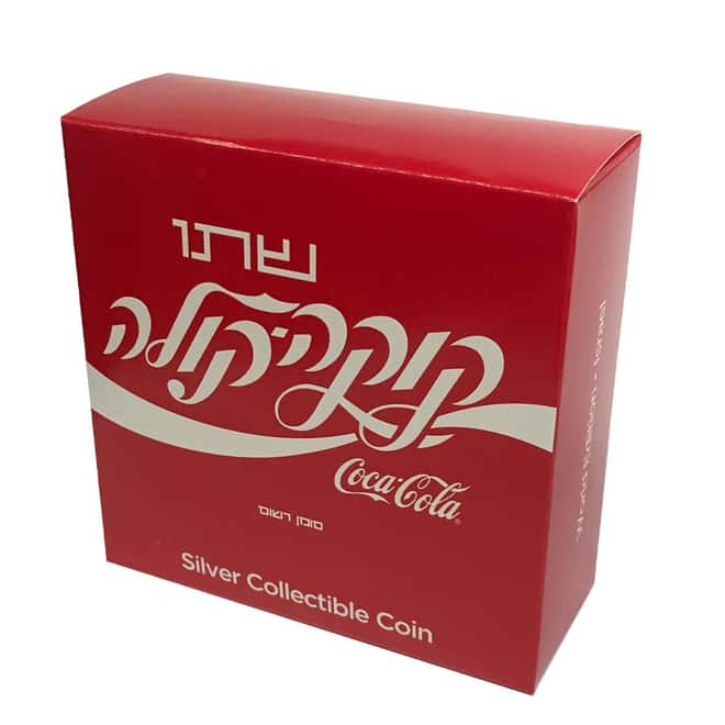 NO COIN - 2020 6 gram Fiji Coca-Cola Israel Bottle Cap $1 Proof Silver Coin (OEM Box & COA)