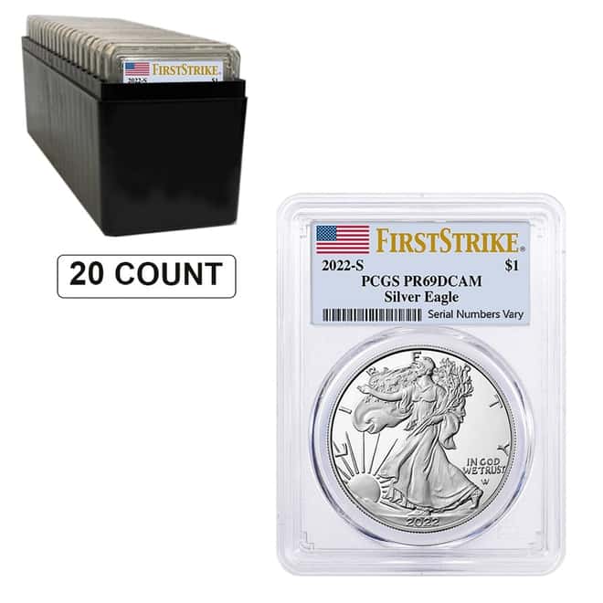2022-S 1 oz Proof Silver American Eagle PCGS PF 69 FS (Flag Label)