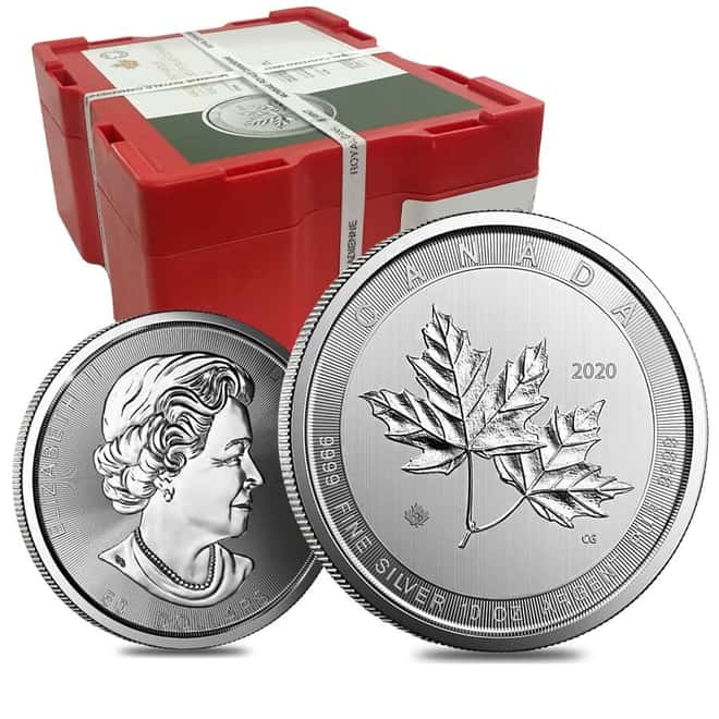 2020 10 oz Canadian Magnificent Silver Maple Leaf .9999 Fine $50 Coin BU (In Cap)