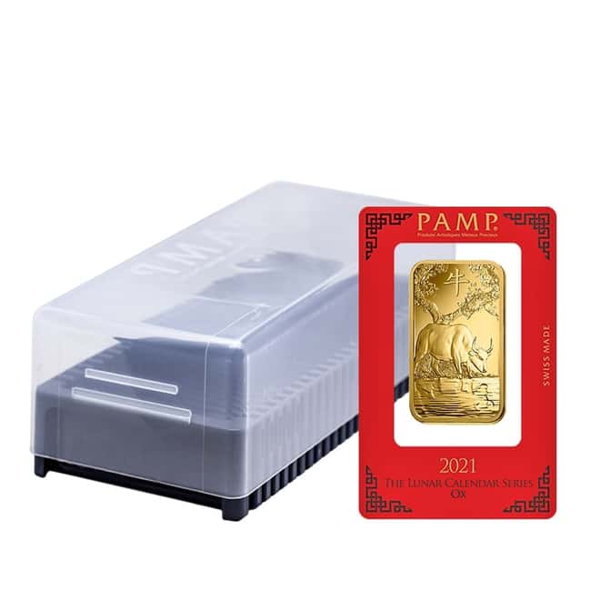100 gram PAMP Suisse Year of the Ox Gold Bar (In Assay)