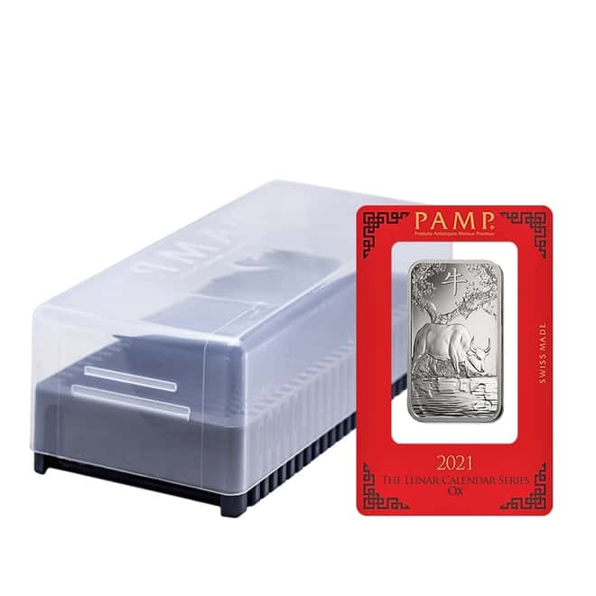 1 oz PAMP Suisse Year of the Ox Platinum Bar (In Assay)