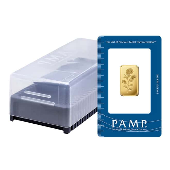 10 Gram PAMP Suisse Rosa Gold Bar .9999 Fine (in Assay)