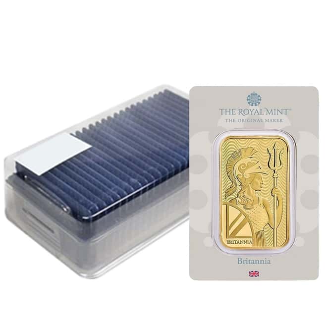1 oz Britannia Gold Bar .9999 Fine (In Assay)